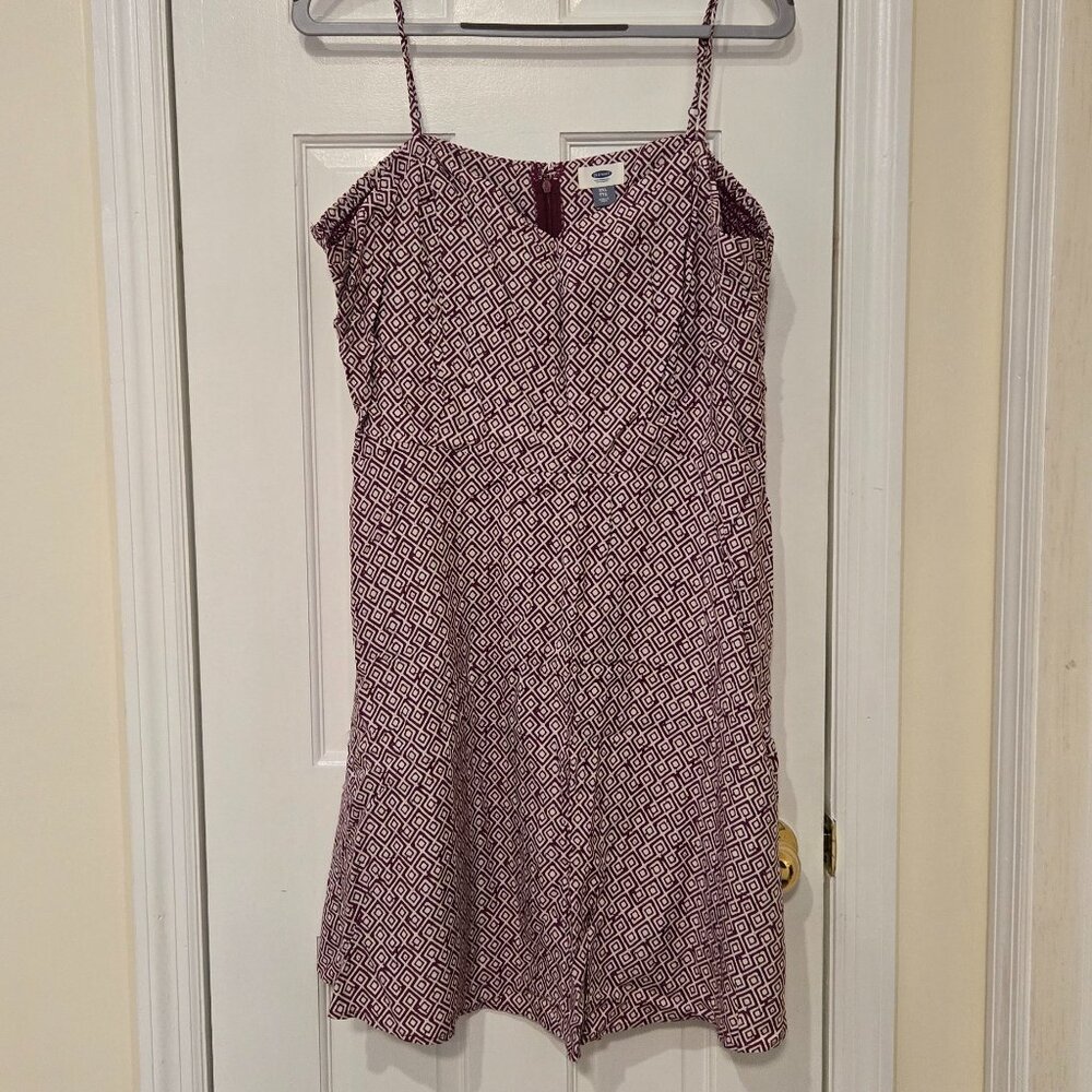 Old Navy purple and white geometric dress - XXL